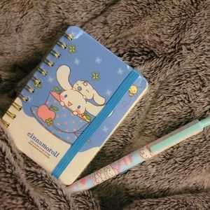 Cinnamoroll mini spiral notebook and pen Sanrio bnib stationery
